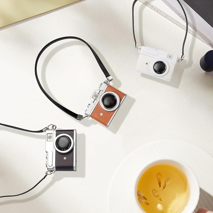 3 Pcs 1:4 Scale Colorful Miniature Camera Mini Camera Ornaments Miniature SLR Camera Prop Mini Decoration Accessories Photography Props