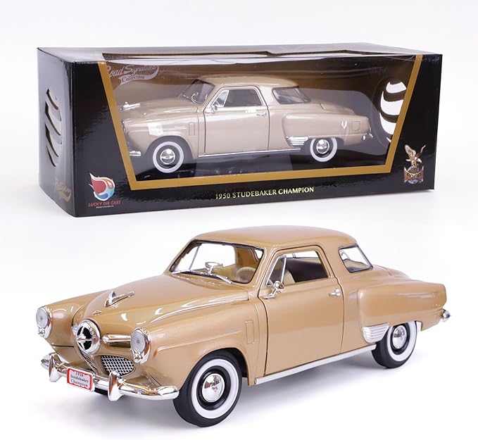 1950 Studebaker Champion 1/18 Scale Die-Cast Metal Model Premium Classic Vintage Alloy Collection Cars with Display Case, for Kids Men and Teens Dad 14+ Year