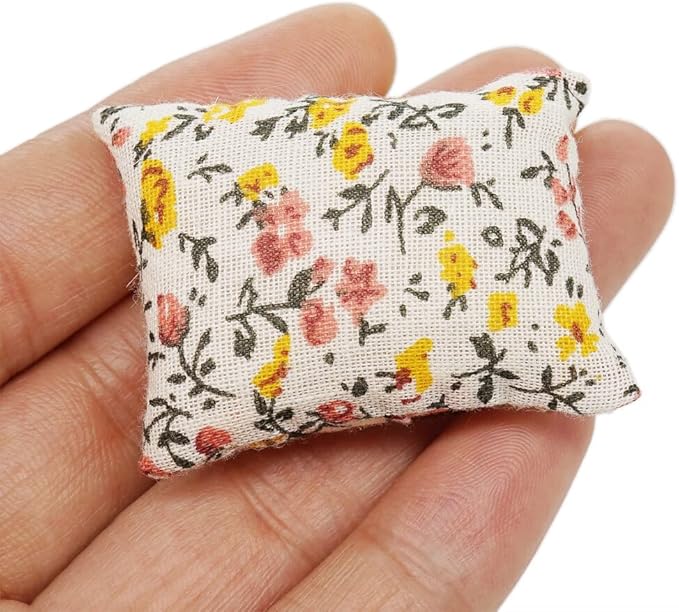 Odoria 1/12 Miniature Chair Armchair Dollhouse Furniture Accessories, Floral Pattern