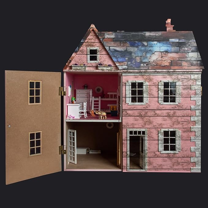 3 Rolls Miniature Dollhouse Wallpaper and Flooring Peel and Stick Mini Moss Brick Tape Stickers DIY Self Adhesive Dollhouse Accessories