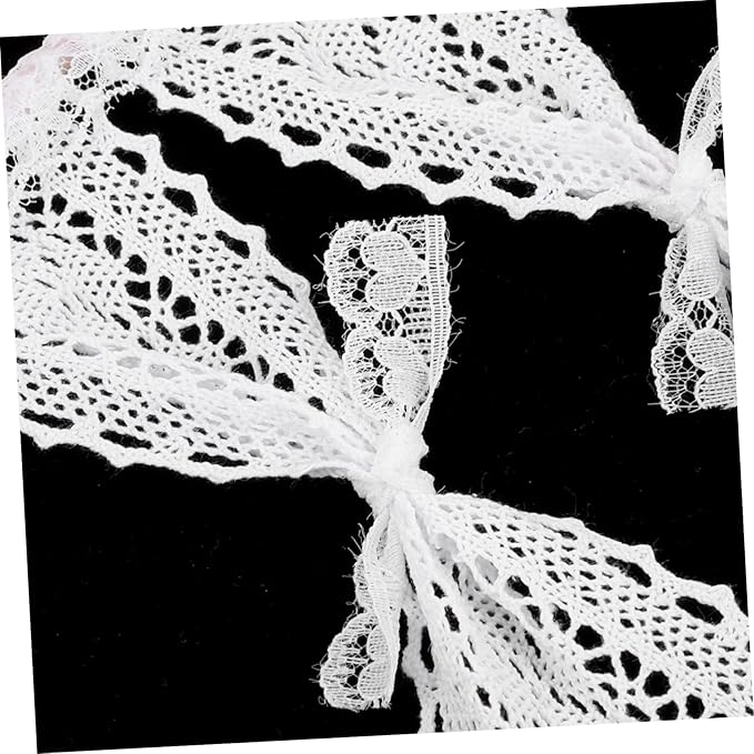 Kisangel 4pcs Dollhouse Miniature Lace Curtains, White Mini Curtains Tiny Doll House Window Shades for Miniature Dollhouse Furniture House Accessories