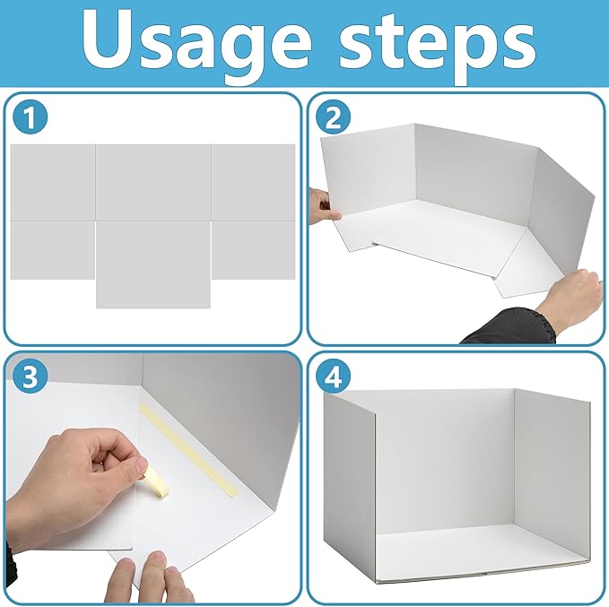 codree 8 Pcs Cardboard Diorama Kit, Diorama Box for Display, Diorama Project Supplies Display Case with Double Sided Tapes for DIY Crafts Toys, 11.8 x 8.7 x 8.3 Inch