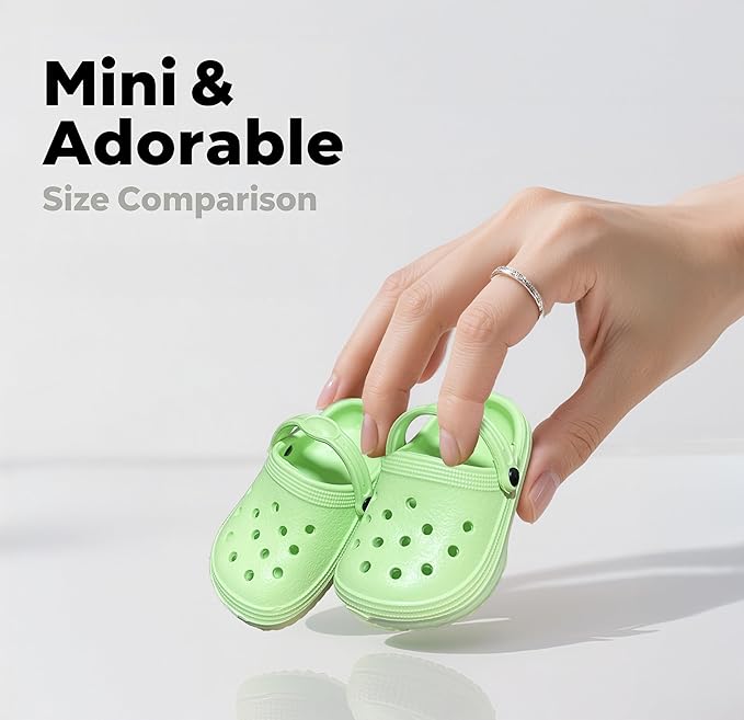 HXIELEC 4 Pairs Classic Clogs for 18" Dolls - Macaron Color EVA Slip-On Shoes,Fits Most 18" Dolls,Dress Up Gift Set