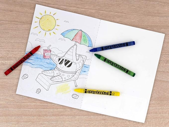 Craytastic! (312 4-Packs of Premium Crayons (Red, Green, Blue, Yellow) Safety Tested Compliant with ASTM D-4236 (1248 Total)