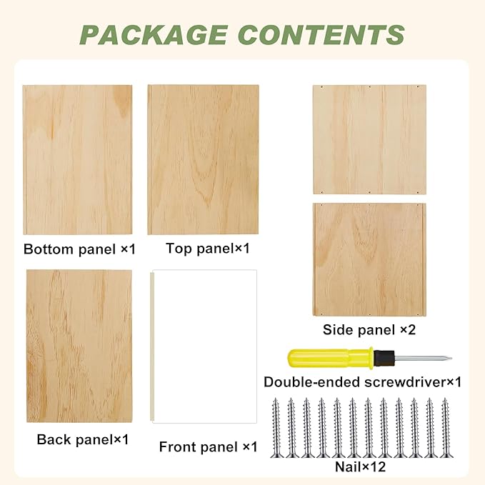 Diorama Box Unfinished Large Display Box Wooden Display Cases for Collectibles 15.7'' x 11'' x 11'' with Transparent Lid Desktop Wood Storage Container for Dolls Dollhouse Miniature Figures