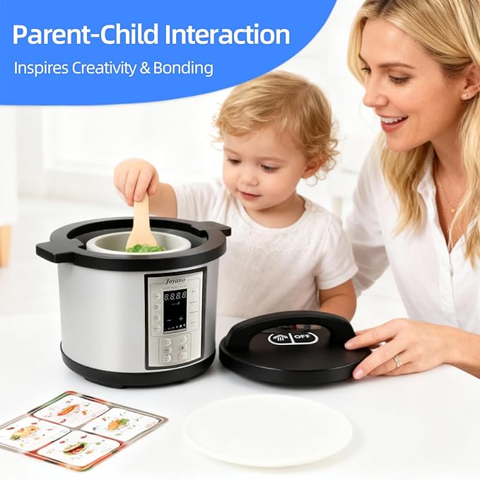 15-PCs Wooden Air Fryer/18-PCs Pressure Cooker Playset for Kids Pretend Cooking Toy with Food Accessories Utensils Montessori Kitchen Role Play (Pressure Cooker)