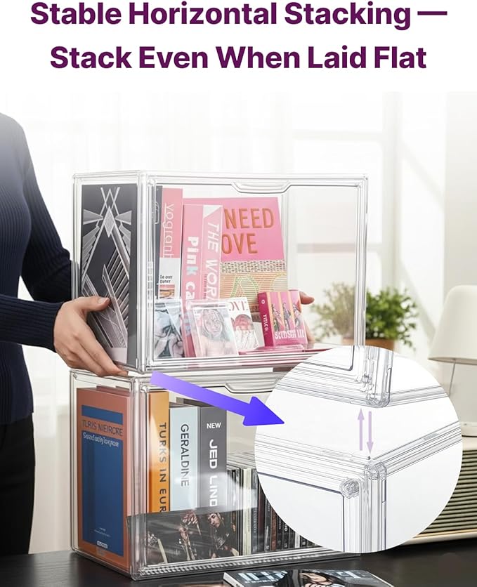Clear Acrylic Display Case for Labubu, 15.35in Large Display Box, Compatible with Let's Checkmate, Time to Chill, Best of Luck, Dress Be Latte, Flip with Me, Fall in Wild Series Plush Toys