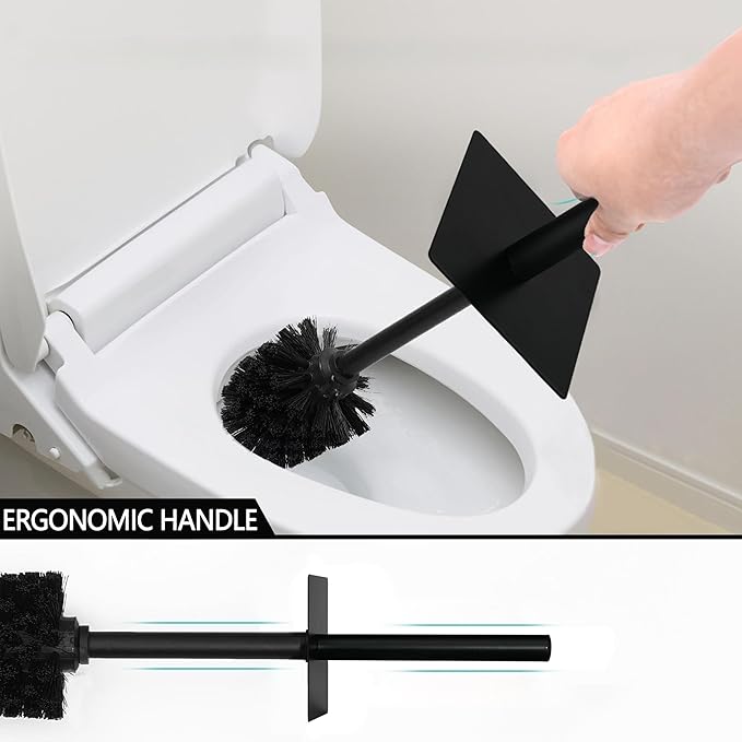 Indecor Home Toilet Brush and Holder Set for Bathroom, Stylish and Durable Cleaning Tool with Modern Design, Compact for Efficient Cleaning