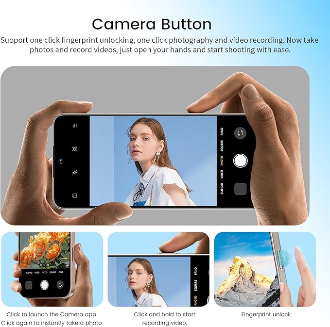 Huness I16PROMAX 16+1TB Smartphone Unlocked Cell Phone,6.99" HD Screen Unlocked Phones,Battery 7000mAh Android 14,Face ID/Fingerprint Button unlock/Photos/5G/Dual SIM/GPS (Grey, 16+1TB)