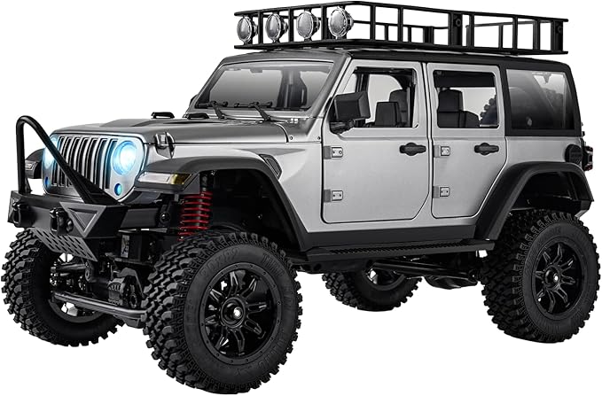 1/12 RC Rock Crawler, MN-128 Wrangeler Style RC Jeep Pickup Truck, 2.4GHz RC Crawler 4x4 Remote Control Off Road Climbing Car RTF with Upgraded Chassis