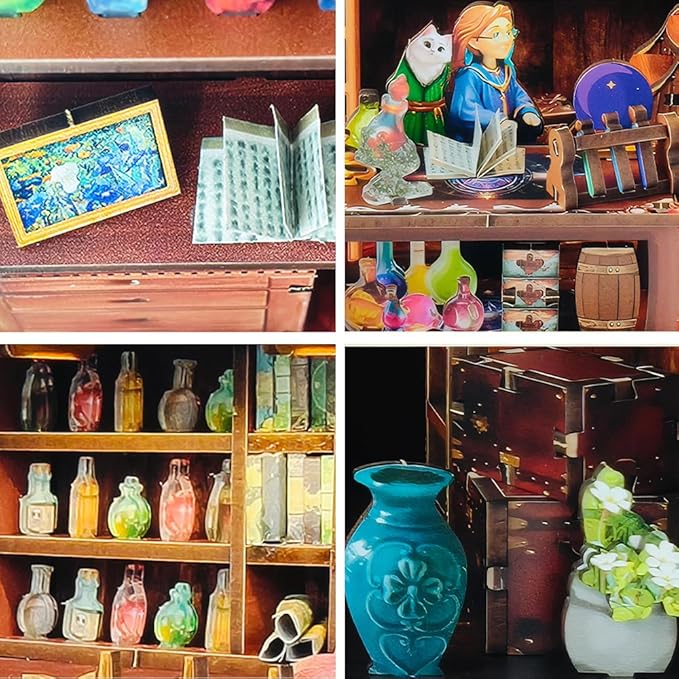 DIY Miniature Dollhouse Kit, Tiny House Kits with Furnitures, Mini House Making Kit to Build for Adults, Hobby Craft Gift for Christmas Day, Magic Labs