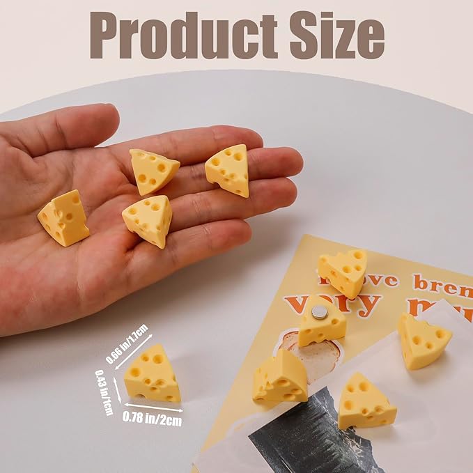 10 Pcs Cheese Refrigerator Magnets Perfect for Displaying Photos Notes Menus Schedules and Postcards on Refrigerators School Lockers Magnetic Whiteboards and Other Metal Surfaces