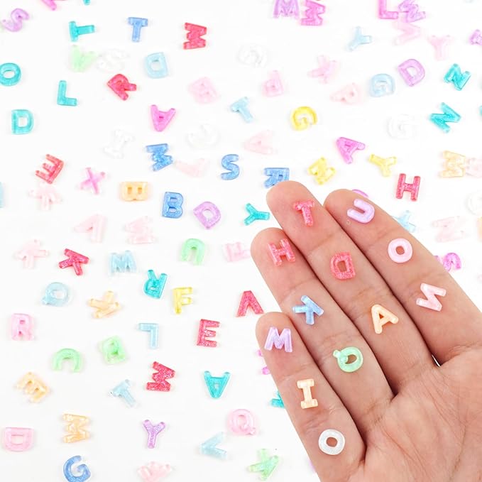 200 Pieces Tiny Letter Decor for Dollhouse Micro Resin Decor for DIY Crafts Mini Things for Fairy Garden Micro Landscaping Decorations