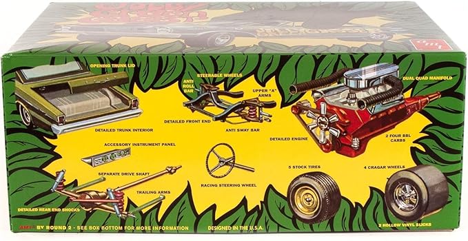 AMT 1965 Ford Galaxie Jolly Green Gasser 1:25 Scale Model Kit (AMT1192)
