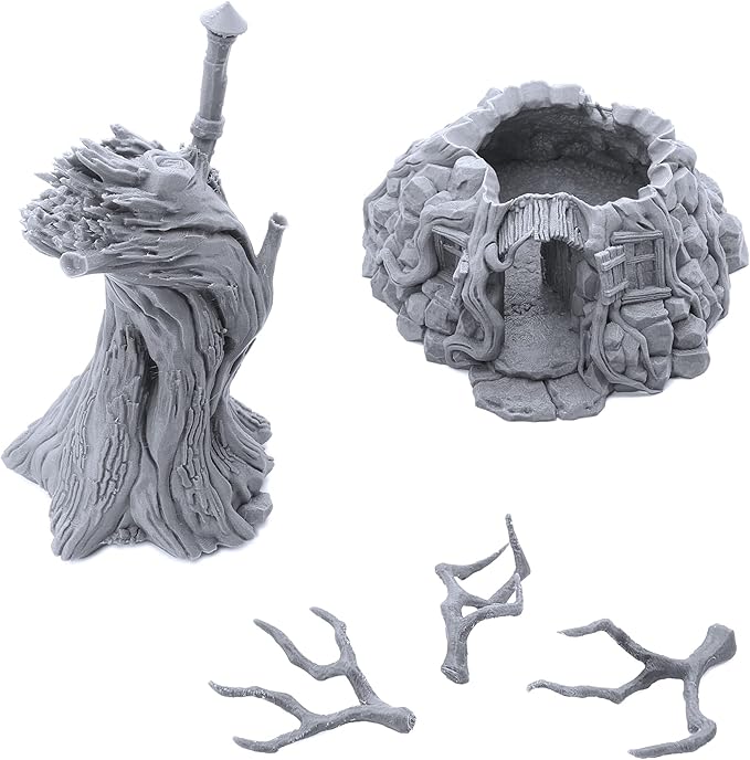 EnderToys Witch's Hovel DND Terrain Compatible with Dungeons and Dragons, 28mm Miniature Wargaming, Tabletop RPGs, Wargame Scenery