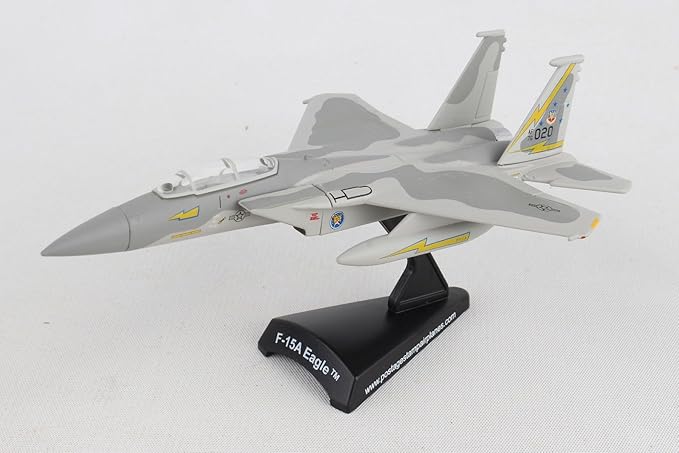 Daron Postage Stamp F-15 Eagle 5th Fighter Interceptor Sqn. 1/150 Scale, Gray, unisex, adult Grey
