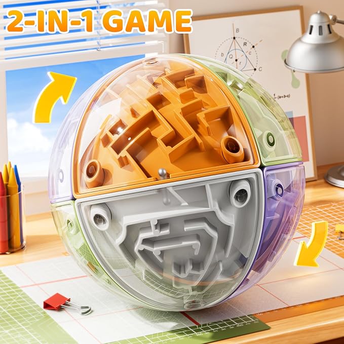 3D Ball Puzzle for Kids 5-8 8-12, Color Matched Game, Kids Toy with Logical Reasoning, Education Sensory Learning Toys Birthday Gift for Kids Adults 5 6 7 8 9+ Years Old Boys