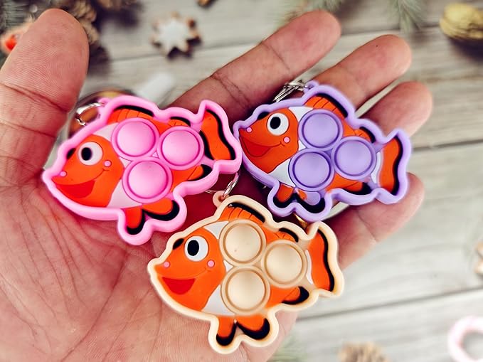 24 Packs Bulk Mini Ocean Fish Animal Classroom Students Prizes from Teacher,Sea Creature Nemo Return Birthday Favors