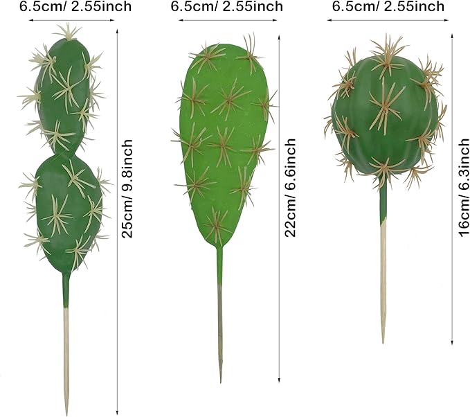 Woohome 10 PCS Faux Fake Succulents Artificial Cactus Decor Faux Cactus Cacti Plant Artificial Cactus Succulent Artificial Succulent Plants for Decoration Faux Cactus Plant Bulk