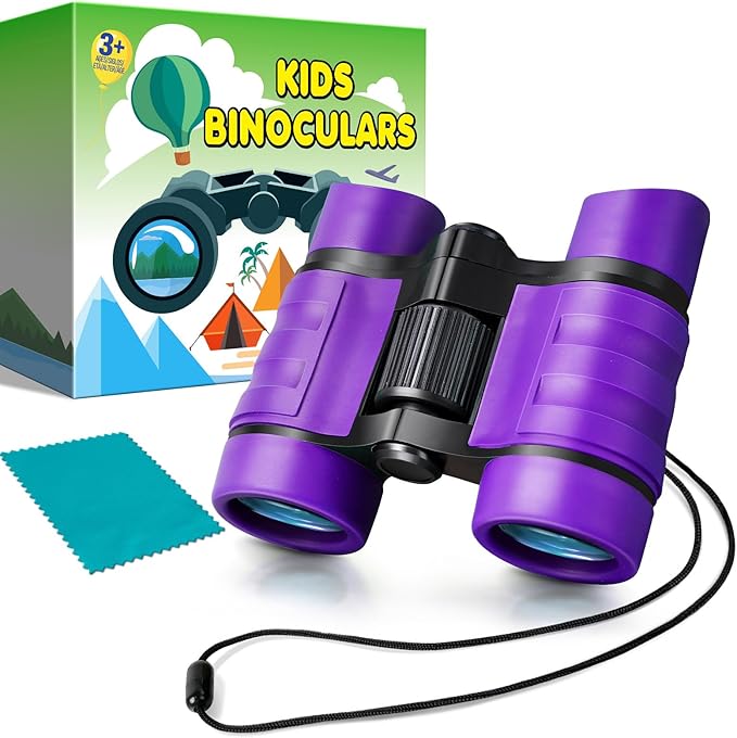 Binoculars for Kids Ages 3-12, Boys Girls Outdoor Gifts Toys - Perfect for Bird Watching, Camping, and Outdoor Exploration
