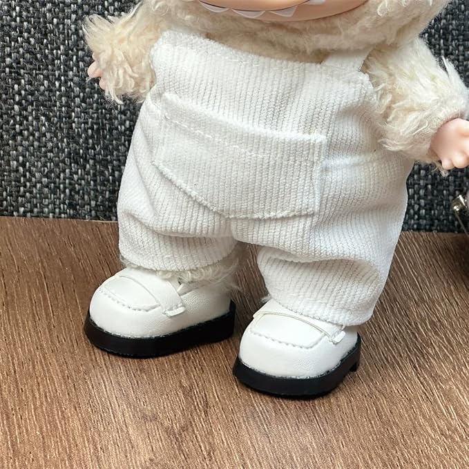Compatible with Labubu Doll Shoes for 17cm Doll,Shoes Used for Labubu Accessories (A-White)