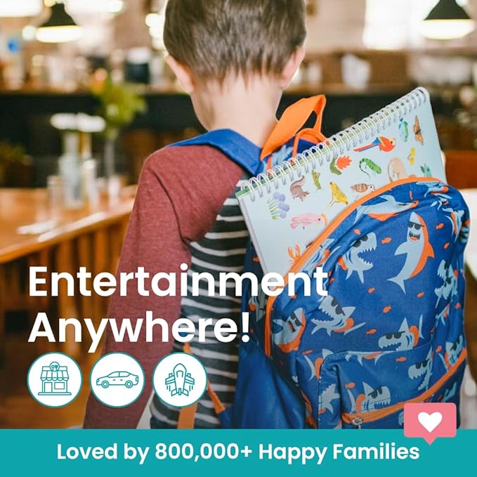 CUPKIN The Life of Busy Bugs Sticker Book, Toddler Sticker Book for Kids, Fun Bugs Toy, Road Trip Essentials, 300+ Girly Stickers with 8 Sticker Scenes and Coloring Pages, Ages 2+