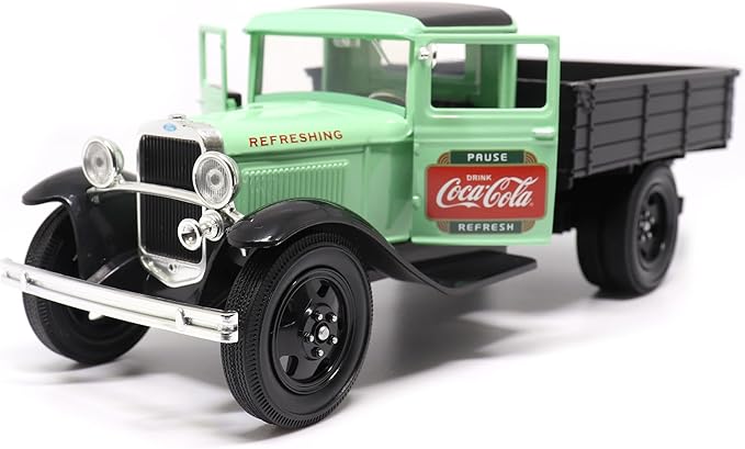 Motor city classics Coca-Cola Diecast Collectible | 1931 Ford Model AA (Green Version) 1:24 Scale 424024 Officially Licensed