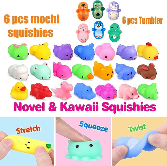 125 Pcs Prizes Treasure Box Toys for Classroom, Party Favors for Kids, Prize Box Toys for Kids Classroom, Pinata Filler, Goodie Bags Stuffers, Treasure Chest Carnival Prizes, Fidget Toys Bulk