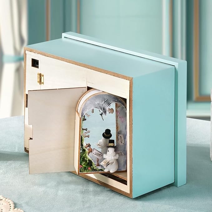 CUTEROOM Dream Moment Miniature House Kit for Adults, DIY Dollhouse Model with LED Lights, Creative Crafts Relaxing Gift for Christmas Birthday