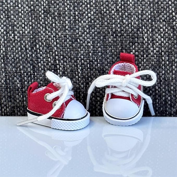 Compatible with Labubu Doll Shoes for 17cm Doll,Shoes Used for Labubu Accessories (F-Red)