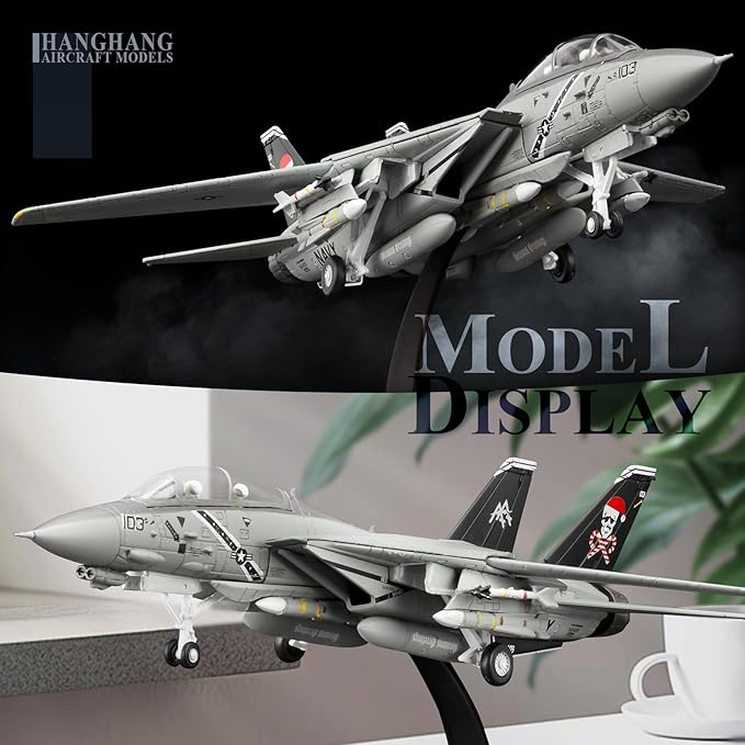 HANGHANG 1/100 Military Model Plane F14B VF-103 Tomcat (Christmas Version) Alloy Fighter Plane Model Model Airplane for Collection and Gift