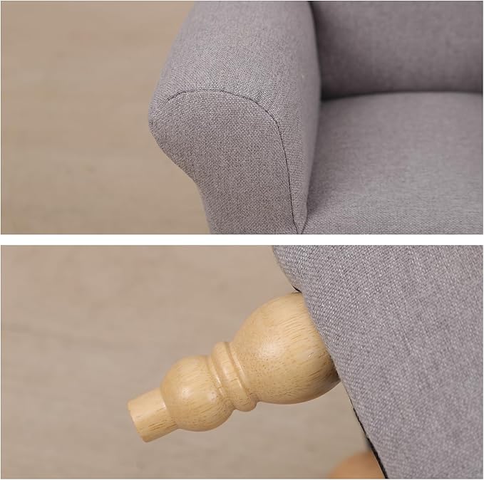Doll Miniature Sofa, Mini Sofa&Armchair for Dollhouse Furniture,Doll Sofa Chair for Decorating Dollhouse Livng and Bed Room (4.8" Wx6.3 D) (Light Gray)