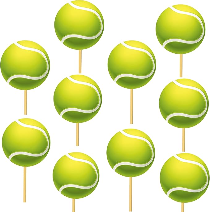 Tennis Party Decoration 22pcs Tennis Ball Centerpiece Sticks Tennis Theme Party Decorations Sport Party Table Topper for Tennis Player Birthday Party Baby Shower Supplies