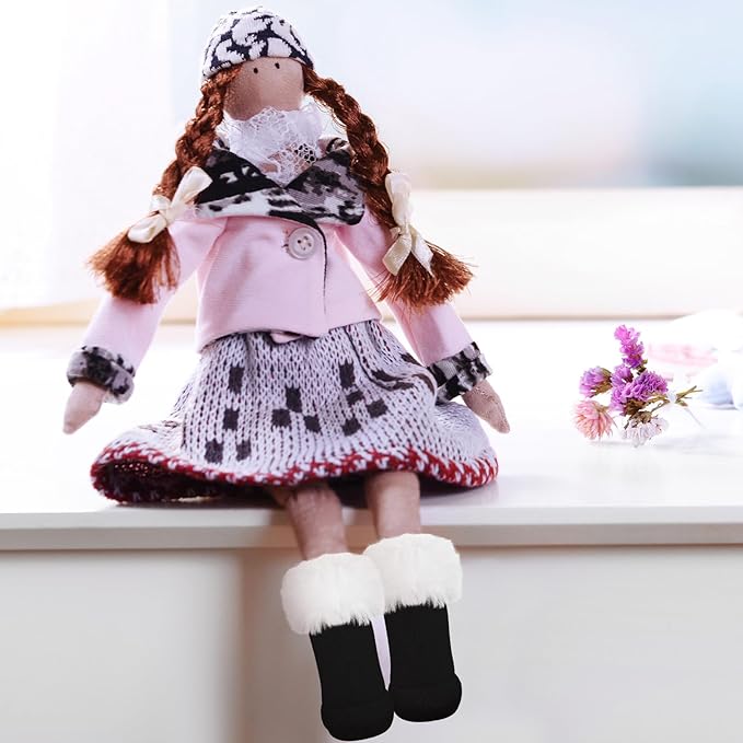 Bencailor 3 Pairs Winter 18 Inch Doll Boots and Shoes Christmas Dolls Shoes American Themed Boots Skates for Dress up(Classic Style)