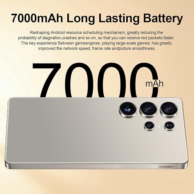 OEJBK I25 Ultra: Powerhouse 16GB/512GB, 2-Day 7000mAh Battery, Huge 6.99" Android 14 Phone w/Built-in Stylus - Your All-in-One Device The Superior Choice (Titanium Gray)