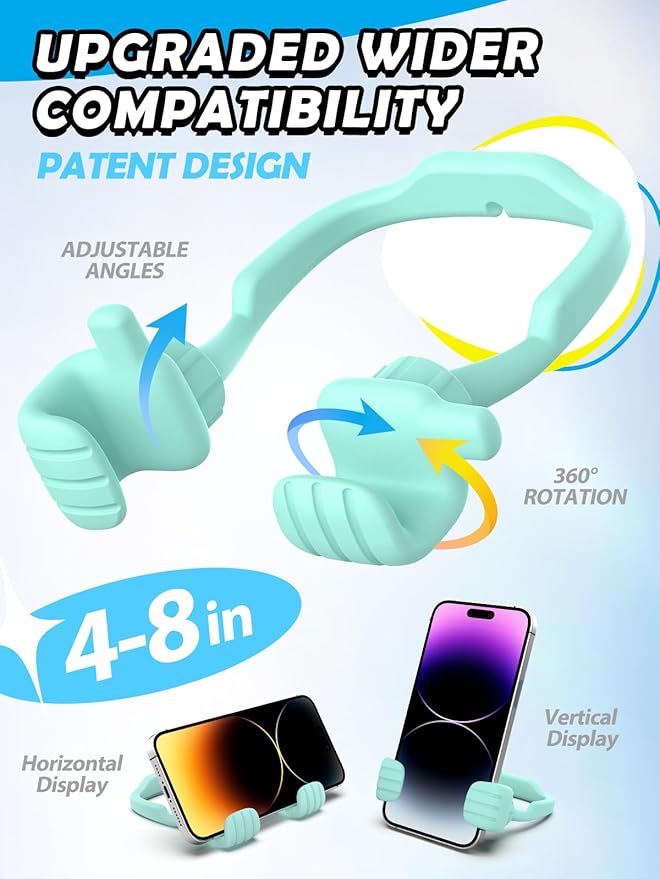 Stocking Stuffers for Teens Girls Boys Adults Cell Phone Stand: UPGRADE Adjustable Thumbs Up Lazy Phone Holder for Desk Cool Gadgets Fun Birthday Gift Ideas for Kids Teenager Women Gifts for Christmas