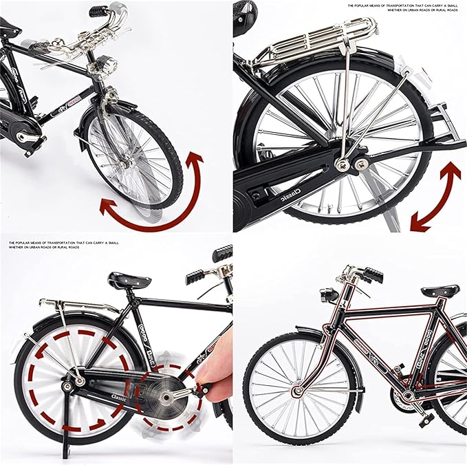 YTCPMHEA DIY Retro Bicycle Model, Metal Alloy, 51 Accessories, Unisex, Non-Riding Toy Vehicle, 11 x 7 x 5.5 in
