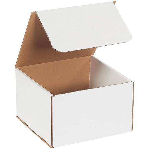 Box USA BM885 8"L x 8"W x 5"H, White (Pack of 50)