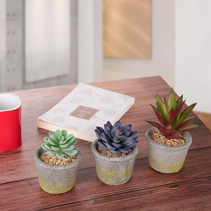 Meneco Faux Succulents Artificial Plants – 16 Pack Lifelike Fake Succulent Plants Unpotted