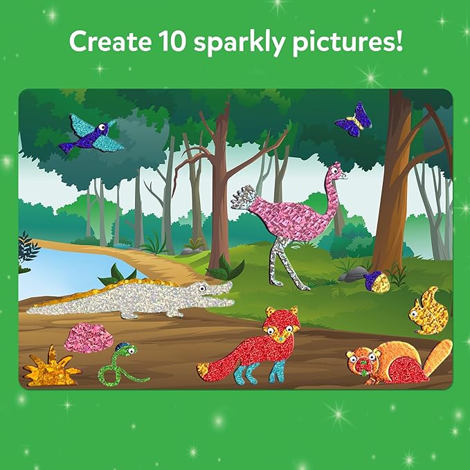 Skillmatics Foil Fun - Animals, No Mess Art for Kids, Travel Toys, Craft Kits, DIY Creative Activity, Gifts for Boys & Girls Ages 4, 5, 6, 7, 8, 9