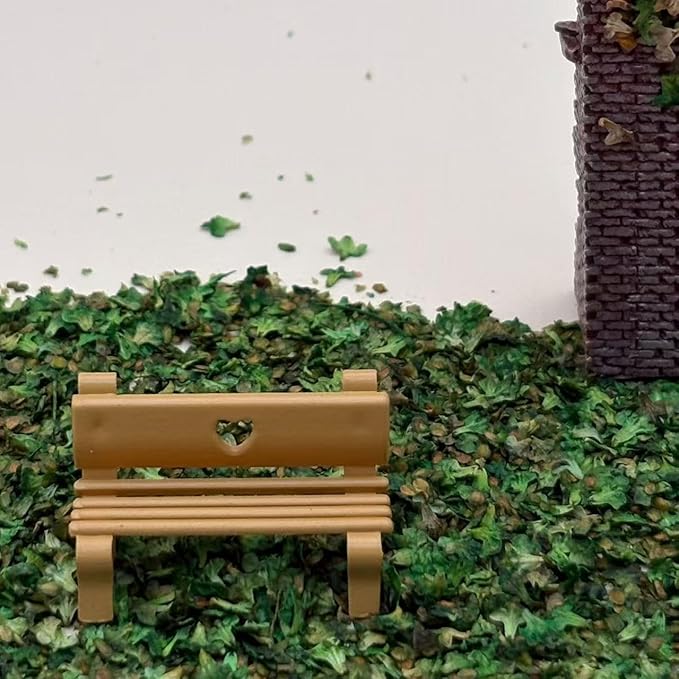 5 Colors Seasons Micro Landscape Realistic Miniature Leaves for DlY Mini Model Railway, Bonsai OrnamentsSimulation Leaves Architecture Diorama Scenery Landscape Layout, Box of 5