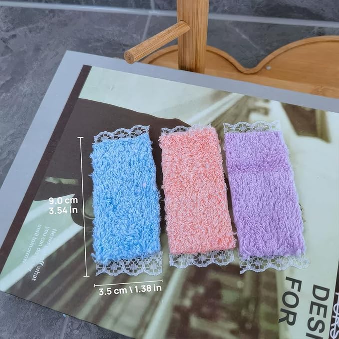 Miniature Bathroom Decor Set, Dollhouse Miniatures Bath Ball, Towel, & Yellow Duck, 1/12 Scale Accessories (Pink)