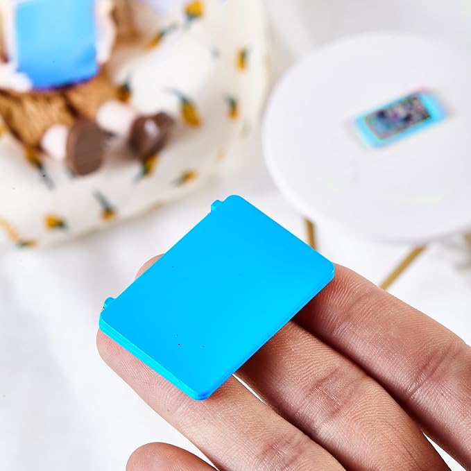 3 Pcs Dollhouse Furniture Accessories Laptop, 1:12 Scale 1:6 Scale Simulation Miniature Phone Tablet Mini Stuff Things for Doll (Blue)