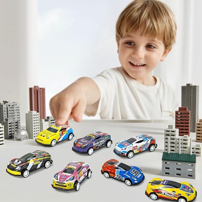 Vileafy 30 Mini Race Cars for Classroom Prizes, Party Favors for Kids 4-8 Years Old, Bulk Small Pull Back Car Toys for Treasure Box, Mini Toys Cars for Boys and Girls Valentines Day Gifts for Kids