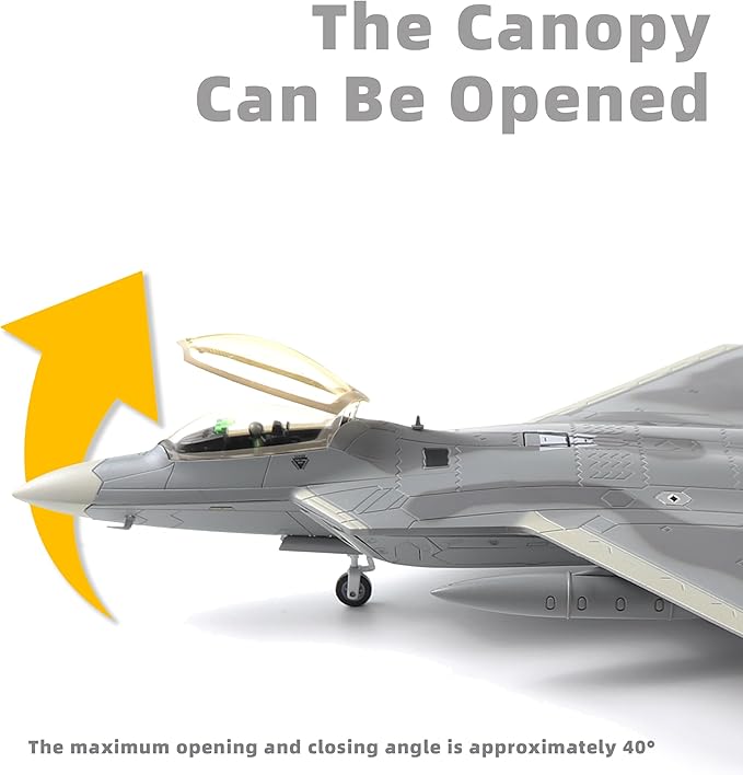 Classic USA F22 Raptor Fighter Attack Pre-Build Model 1:72 Aircraft Alloy Diecast Airplane Military Display Model Aircraft for Collection or Gift (FF 27th FS)