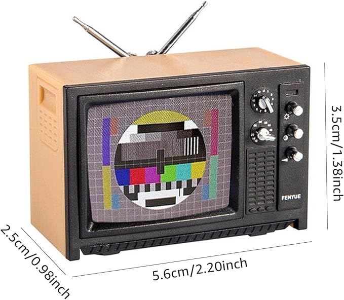 1 12 Scale Dollhouse Accessories, Plastic Vintage Mini Dollhouse Accessories TV, DIY Miniature Dollhouse Accessories for Dollhouse Decoration, Gift for Dollhouse Lovers Miniature Dollhouse Accessorie