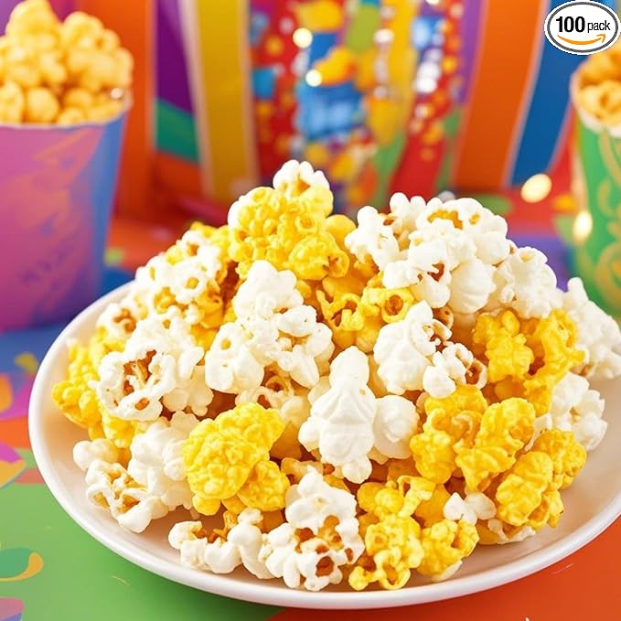 100 Pcs Miniature Fake Popcorn, Eight Styles Artificial Resin Popcorn Models for DIY Crafts, Dollhouse Decor, Christmas Ornaments, Party Props, Earring Making, Mixed Colors