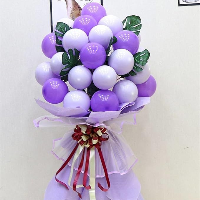 5 inch Purple Party Balloons, 100 pcs Mini Purple Latex Balloons for Birthday Wedding Baby Shower Decorations (Dark Purple)