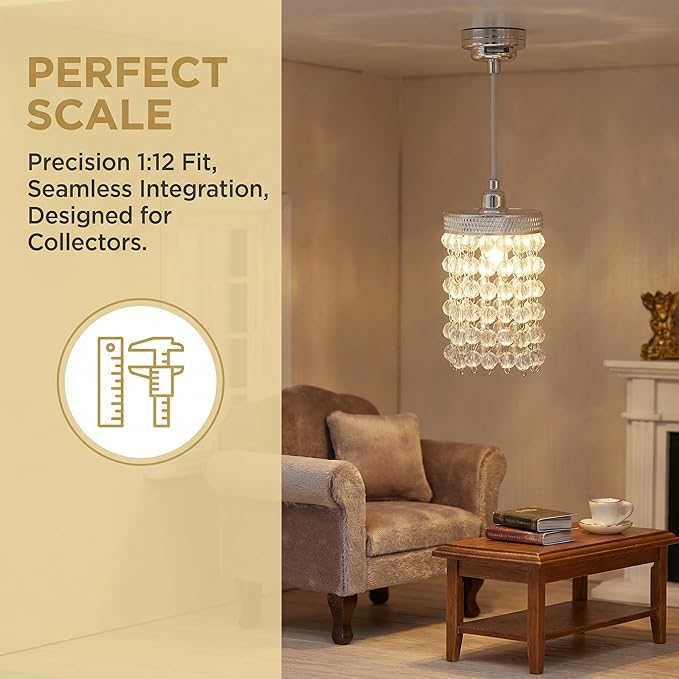 TOYANDONA Dollhouse Lights: Miniature Dollhouse Ceiling Lights - Vintage Hanging Lamp for Doll House Decoration - Simulation Furniture Accessories