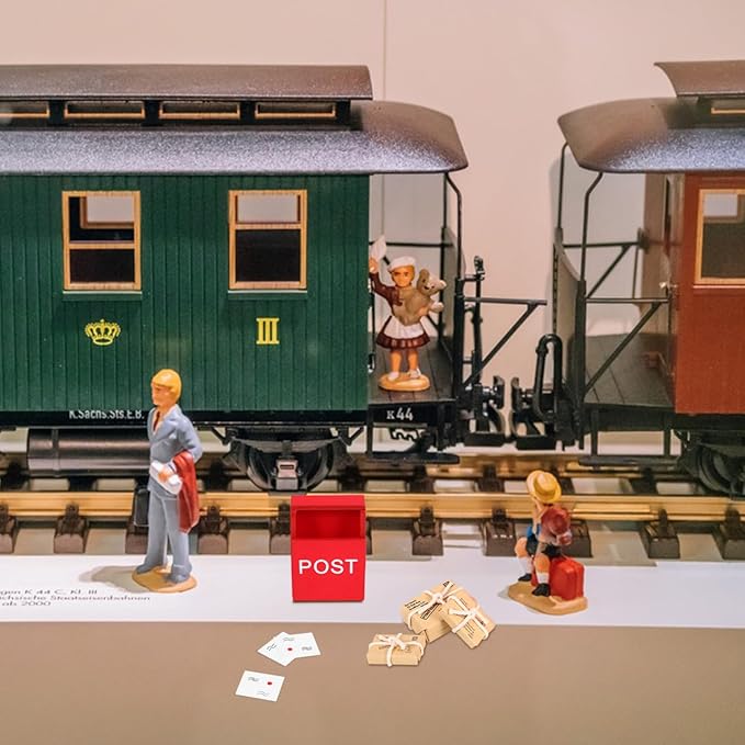 BESPORTBLE Doll House Mailbox with Miniature Mail Sack and Postcard Ornaments 1 12 Scale Mini Dollhouse Accessories for Decorative Mini Furniture and Garden Scene
